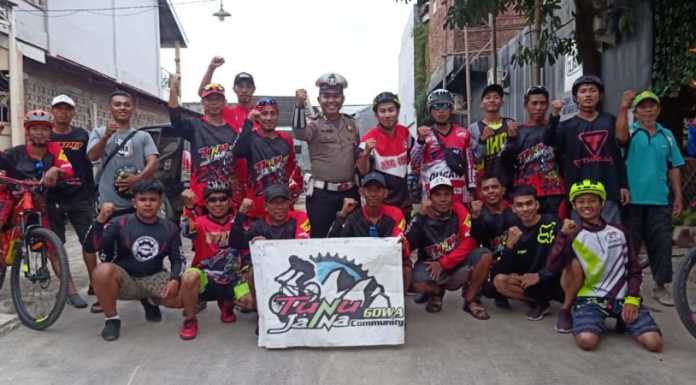 Gandeng Komunitas Sepeda, Ini Terobosan Baru Satlantas Polres Gowa Komunitas sepeda