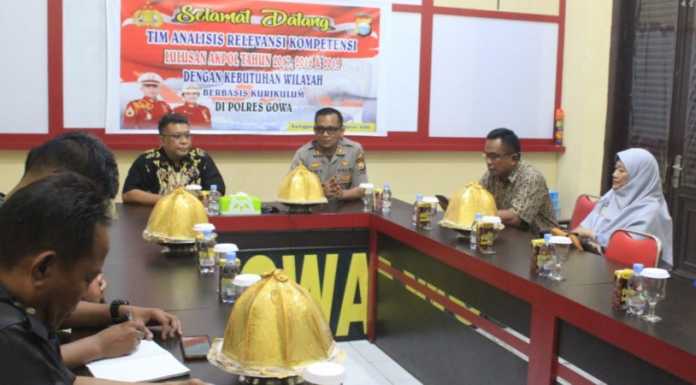 Polres Gowa Terima Kunjungan Tim peneliti dari Lemdiklat Akademi Kepolisian Polres Gowa