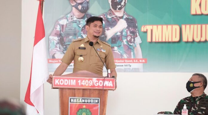 Bupati Adnan : Program TMMD Implementasi TNI Membangun Desa Bupati Gowa
