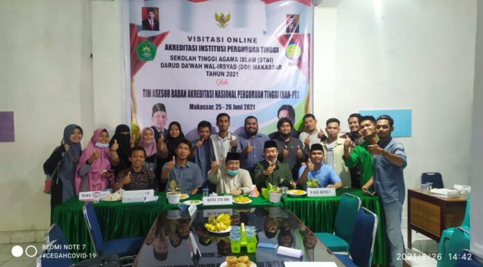 Vasilitas Akreditasi Istitusi Secara Online Dilaksanakan Oleh Stai DDI Makassar