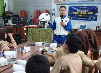 Safety Riding di SMKN 1 Gowa, Asmo Sulsel Ajak Pelajar Jadi Pengendara Disiplin Asmo Sulsel
